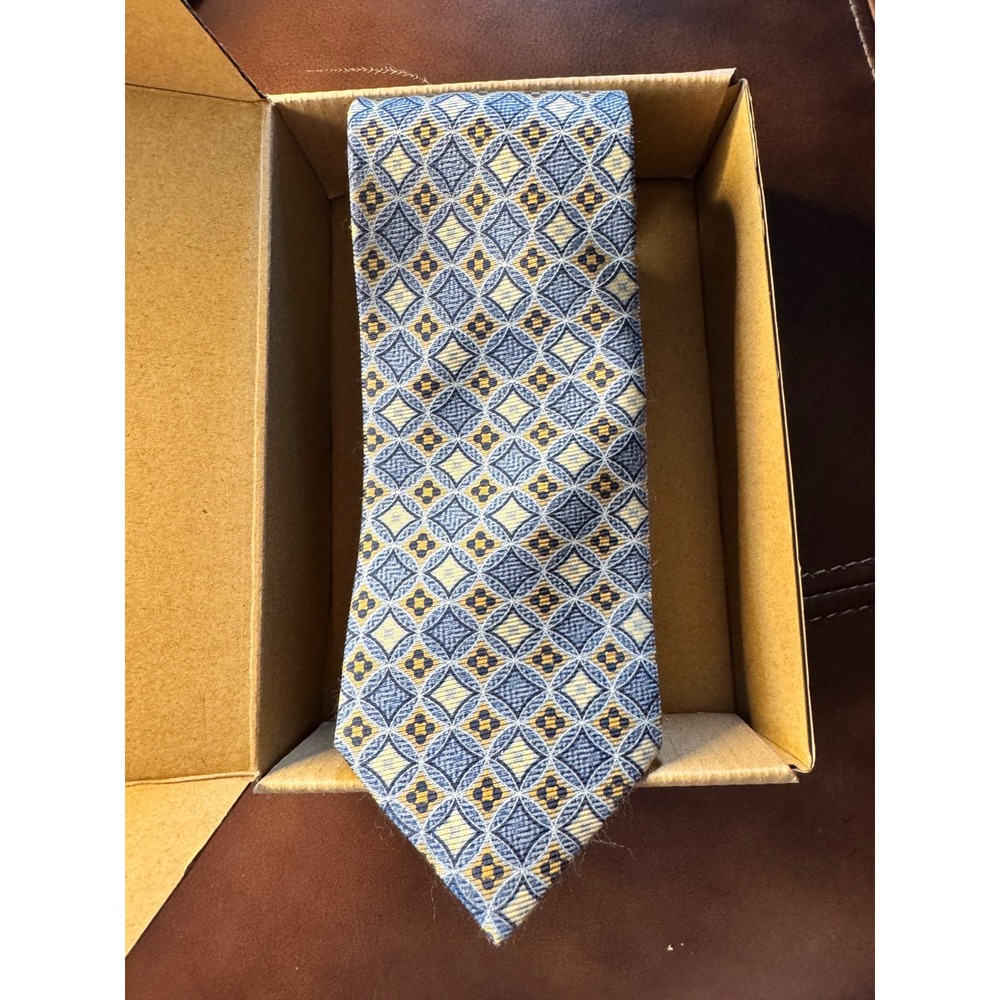 Joseph Abboud Silk Necktie Geometric Pattern Business Career 62‎ Inch